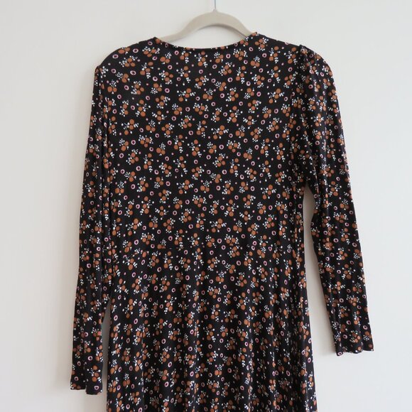 BODEN Crew Neck Jersey Midi Dress in Ditsy Dotty Floral Fall Cottagecore US 4P - Picture 13 of 15